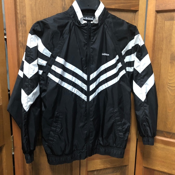 adidas Other - Adidas Youth L Black Windbreaker Full Zip Jacket